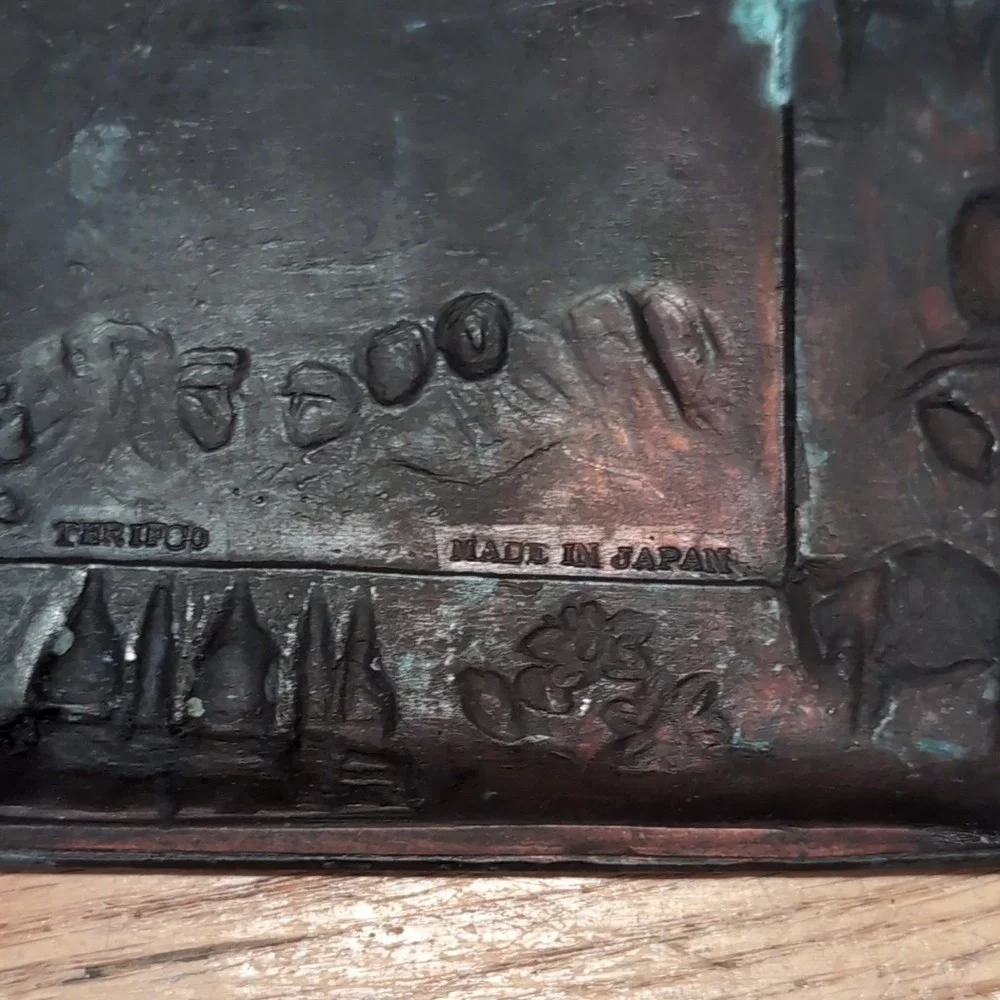 Thrifco South Dakota Souvenir Tray Terido Copper Embossed Mount Rushmore Japan